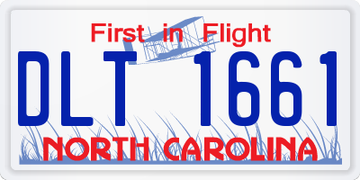 NC license plate DLT1661