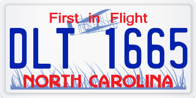 NC license plate DLT1665