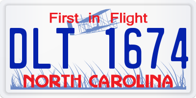 NC license plate DLT1674