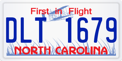 NC license plate DLT1679