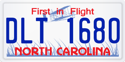 NC license plate DLT1680