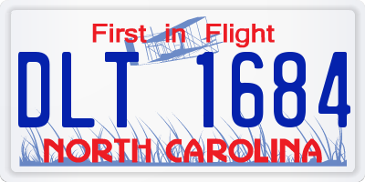NC license plate DLT1684