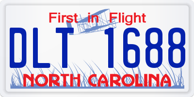 NC license plate DLT1688