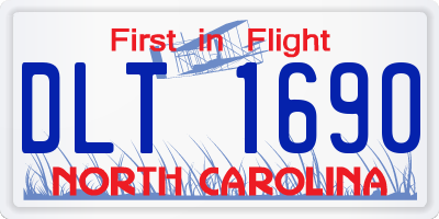 NC license plate DLT1690