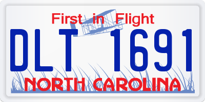 NC license plate DLT1691