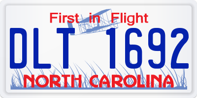 NC license plate DLT1692