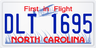 NC license plate DLT1695