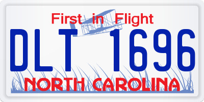 NC license plate DLT1696