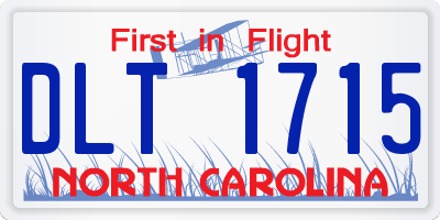 NC license plate DLT1715