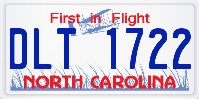 NC license plate DLT1722