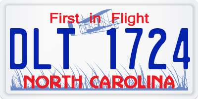NC license plate DLT1724