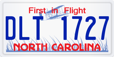 NC license plate DLT1727