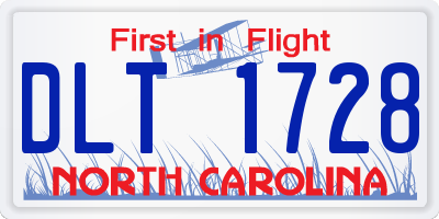 NC license plate DLT1728