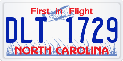 NC license plate DLT1729