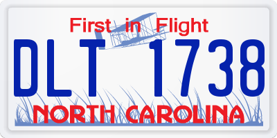 NC license plate DLT1738