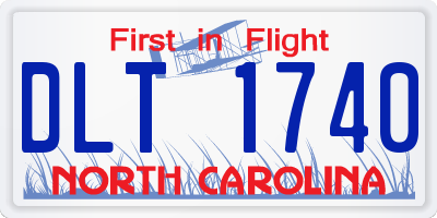 NC license plate DLT1740