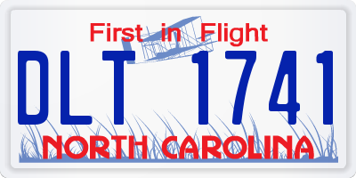 NC license plate DLT1741