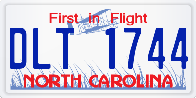 NC license plate DLT1744