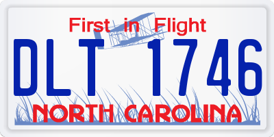 NC license plate DLT1746