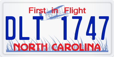 NC license plate DLT1747