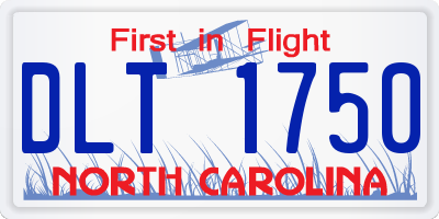 NC license plate DLT1750