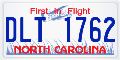 NC license plate DLT1762