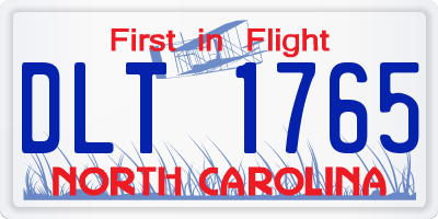 NC license plate DLT1765