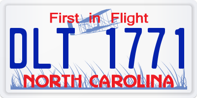 NC license plate DLT1771