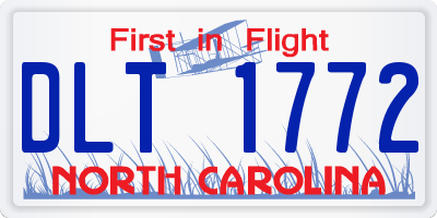 NC license plate DLT1772