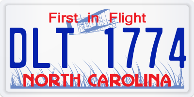 NC license plate DLT1774