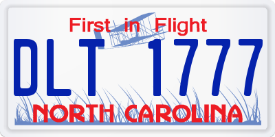 NC license plate DLT1777