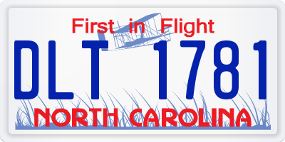 NC license plate DLT1781