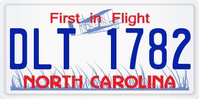 NC license plate DLT1782
