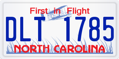 NC license plate DLT1785