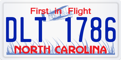 NC license plate DLT1786
