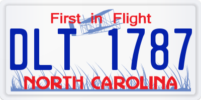 NC license plate DLT1787
