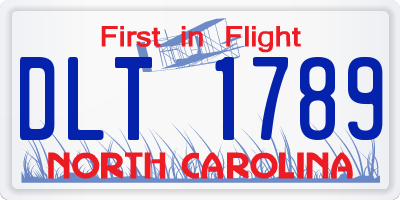 NC license plate DLT1789