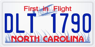 NC license plate DLT1790