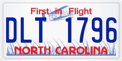 NC license plate DLT1796