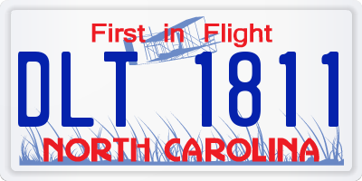 NC license plate DLT1811