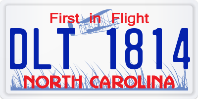 NC license plate DLT1814