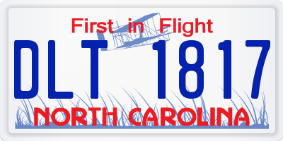 NC license plate DLT1817