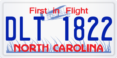 NC license plate DLT1822