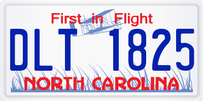 NC license plate DLT1825