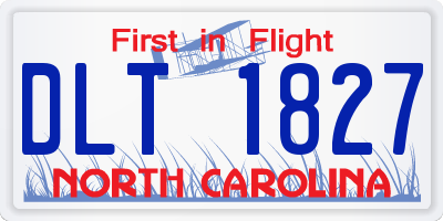 NC license plate DLT1827