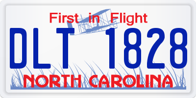 NC license plate DLT1828