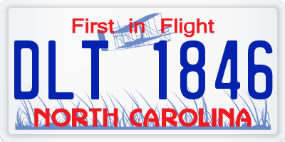 NC license plate DLT1846