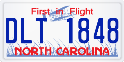 NC license plate DLT1848