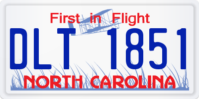 NC license plate DLT1851