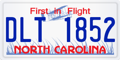 NC license plate DLT1852